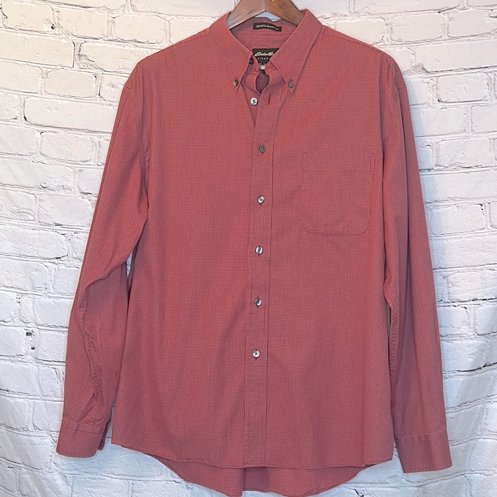 Eddie Bauer Long Sleeve Button Down Shirt Size X-Large Excellent Condition